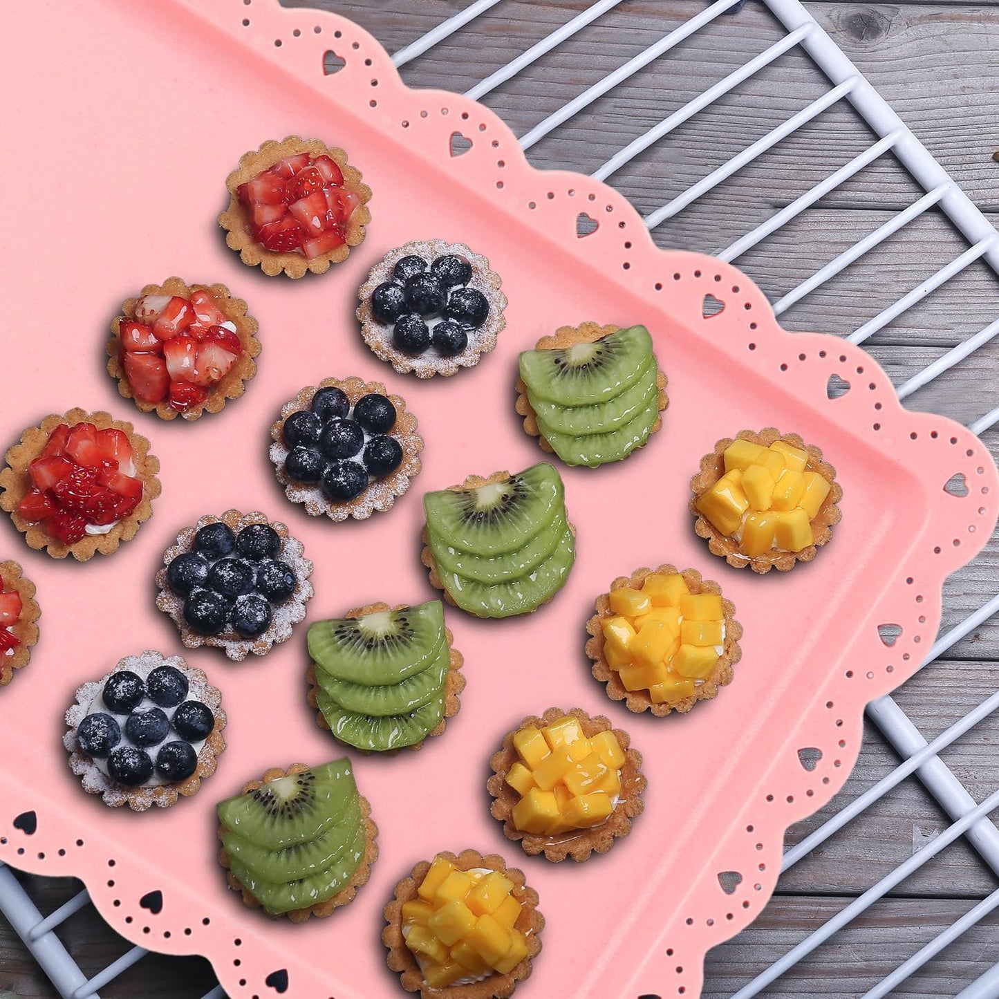 Food Tray, 12 Pack Serving Tray Serving Platter Cookies Dessert Plates,Disposable Plastic Serving Trays Rectangle Dessert Trays for Party, Wedding, Restaurant, 14.4" X 9.3" (White)