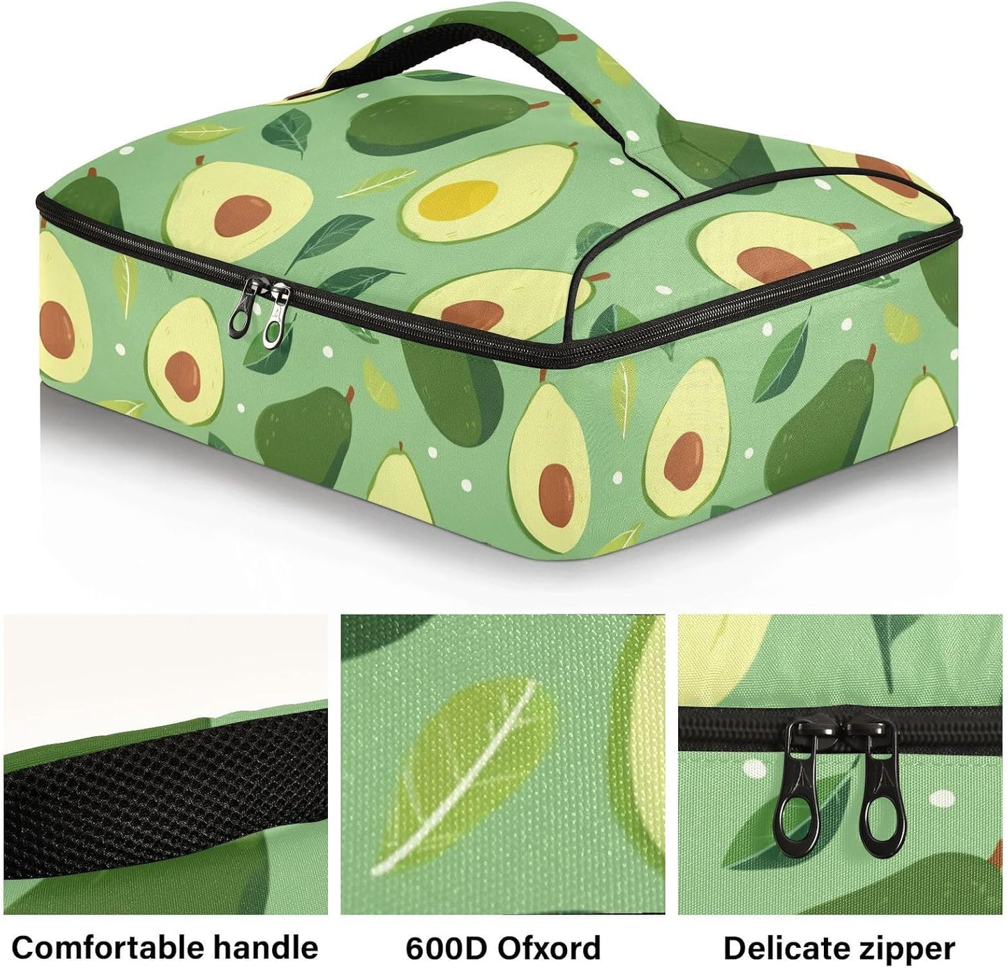 Casserole Carriers for Hot or Cold Food Reusable Casserole Dish Carrier Insulated Thermal Large Capacity Durable Perfect for Party Camping Family Gatherings Yellow Fish - Colors B