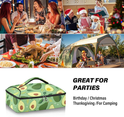Casserole Carriers for Hot or Cold Food Reusable Casserole Dish Carrier Insulated Thermal Large Capacity Durable Perfect for Party Camping Family Gatherings Yellow Fish - Colors B