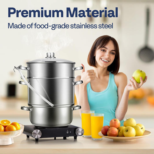 VIVOHOME Stainless Steel Steam Juicer for Canning Fruit and Grape Juice