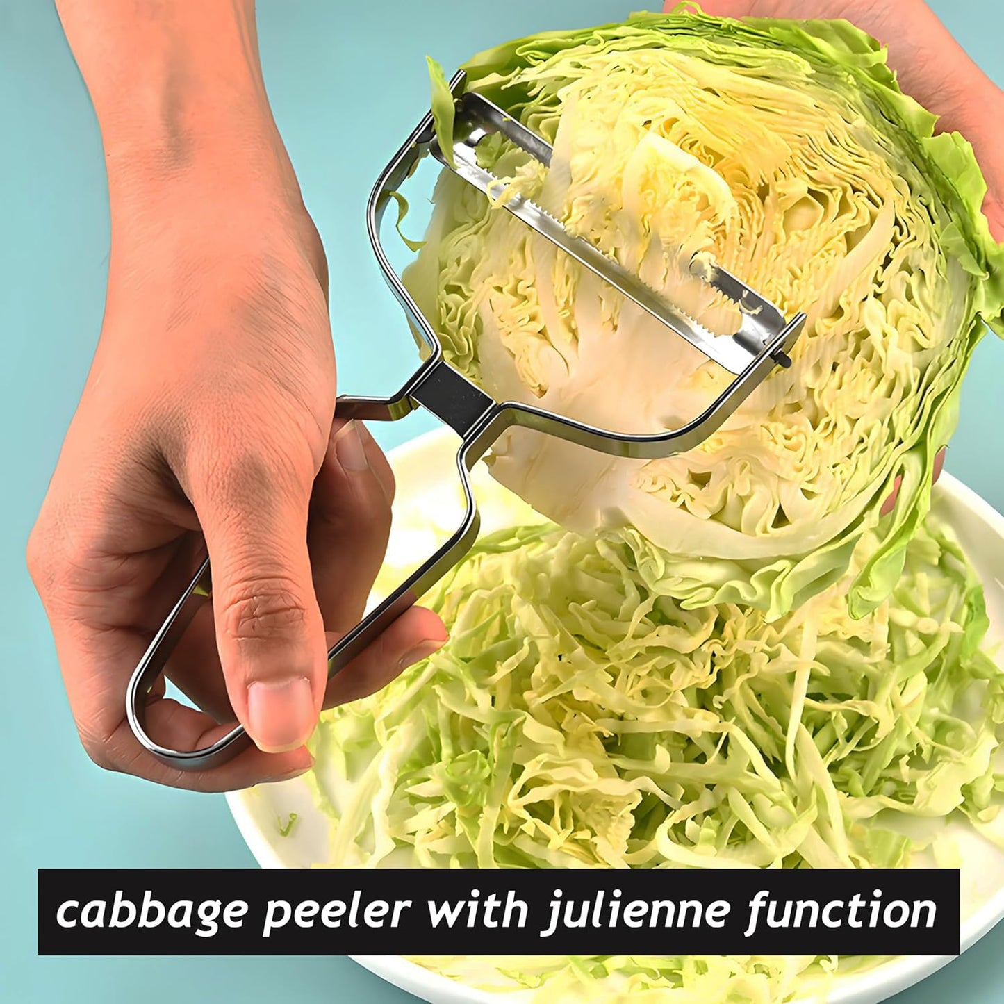 Larger Wide Mouth Kitchen Vegetable Peelers Cabbage Peeler (Serrated Y- Peeler) (Red)