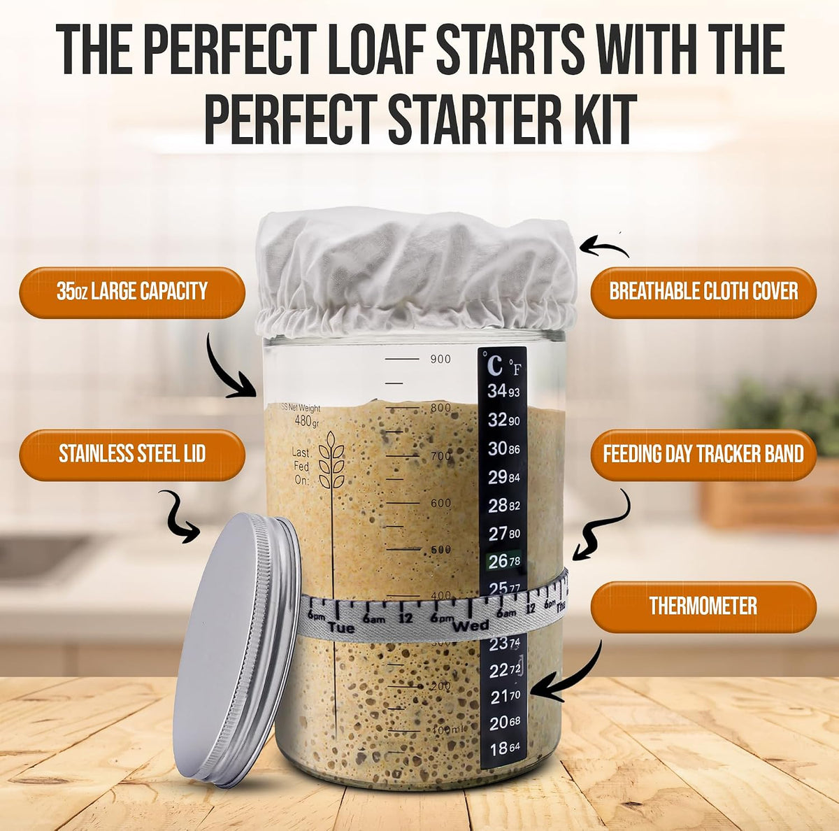 Banneton Bread Proofing Basket Set, 2 x Round 9 Inch Bread Proofing Baskets