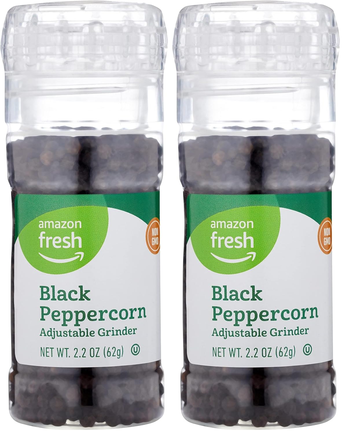 Amazon Fresh, Black Pepper Grinder, 2.2 Oz