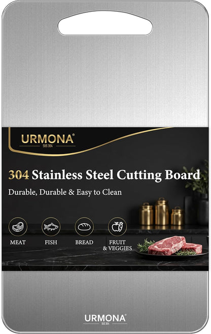 URMONA 3 PCS 304 Stainless Steel Cutting Board Set for Kitchen