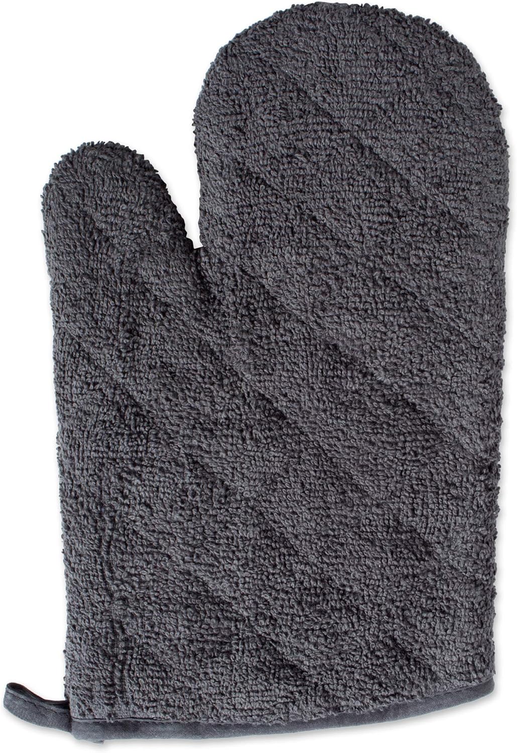 DII Basic Terry Collection 100% Cotton Quilted, Oven Mitt, Brown, 2 Piece