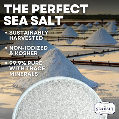 Sea Salt Superstore Coarse Sea Salt for Grinder Refill, Non-Iodized, 14 oz