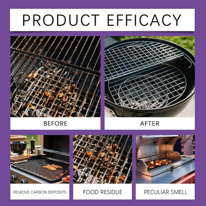 Fast-Acting Heavy-Duty Grill Degreaser Spray,Grill Grate Cleaner and Degreaser for Outdoor Grills and BBQ,Heavy Duty BBQ Grills Degreasers Cleaner Spray,for Smoky Stains,and Stubborn Grease (2pcs)