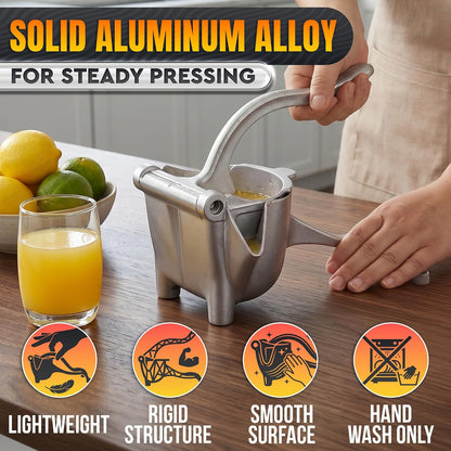 Fold-Flat Heavy Duty Handheld Lemon Squeezer Stainless Steel