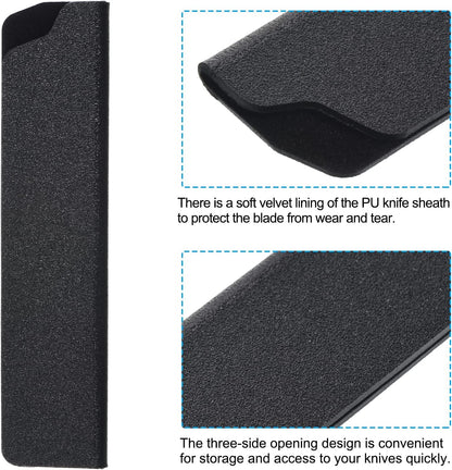 PATIKIL ABS Knife Cover Sleeves for 3.5" Paring Knife, Knives Edge Guard Blade Protector Universal Knife Sheath for Home Kitchen, Black
