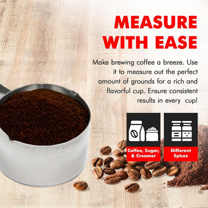 Chef Craft Select Coffee Measurer/Scoop, 4 inch, 2 tbsp, Stainless Steel