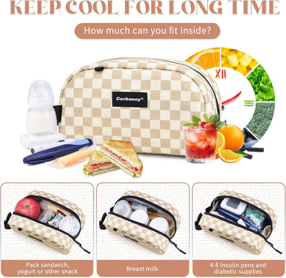 Cerbonny Freezable Cooler Bag for Work/School Travel - Mini Insulated Bag Fit For Yogurt