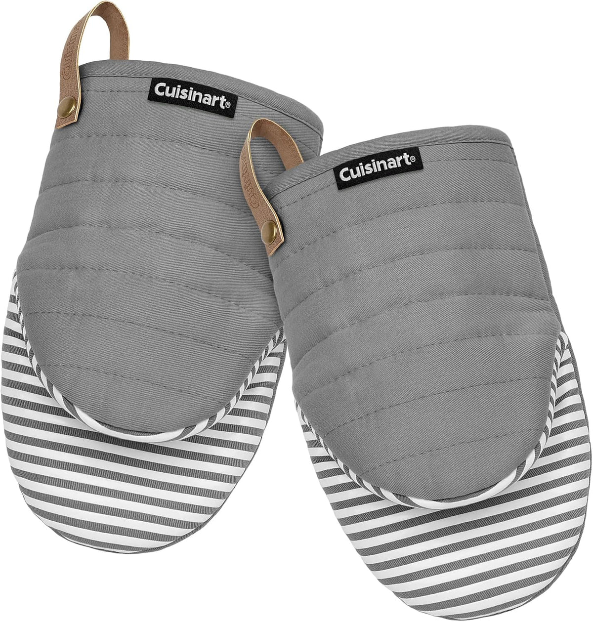 Cuisinart Mini Oven Mitts, 2-Pack 5.5"x8", Printed Silicone, 450F