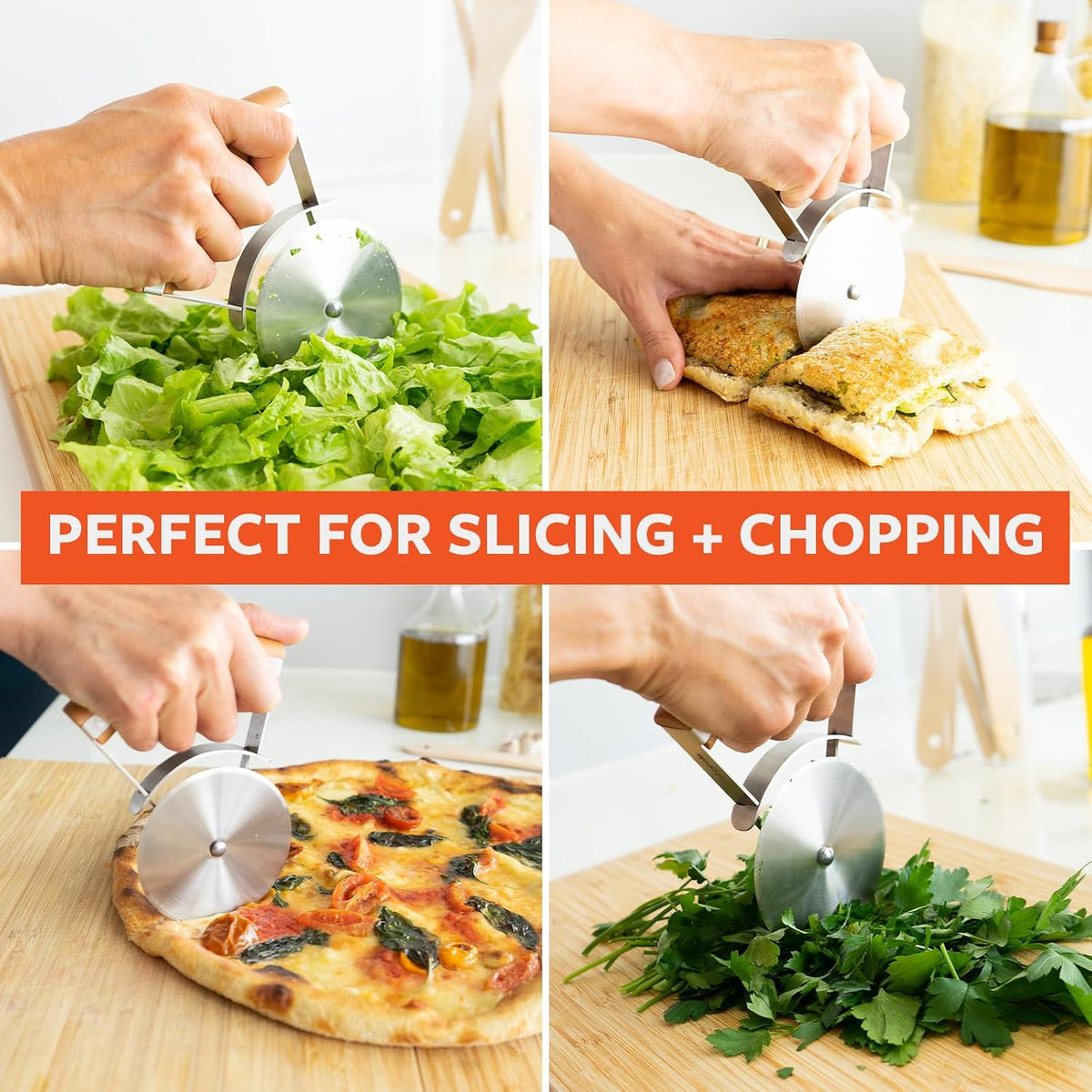 Full Circle Slice Pizza Wheel, Dishwasher Safe