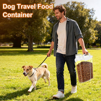 Uppetly Dog Cat Food Storage Container, 5-7Lbs Pet Food Containers, Airtight Cat Food Container with Portable Handle & Measuring Cup, Small Animal Dry Food Dispenser for Dogs, Cats and Birds Green