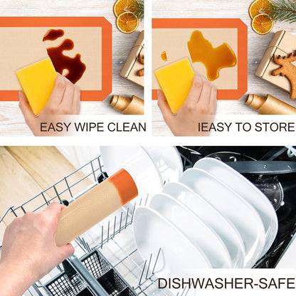 Koolstuffs Silicone Baking Mat, Nonstick and Reusable, 3 Pack