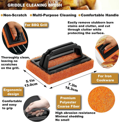 ROMANTICIST 8pc Professional Stainless Griddle Accessories Kit