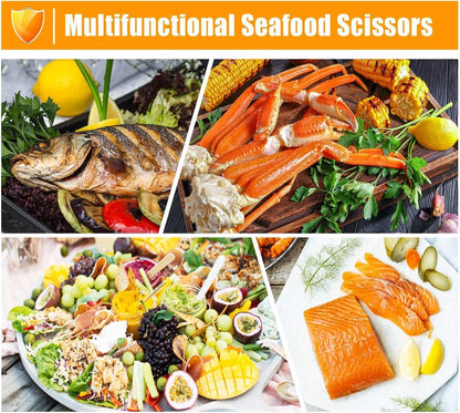 Kitchen Seafood Scissors for Crab Legs, 4 Pack Crab Leg Scissors
