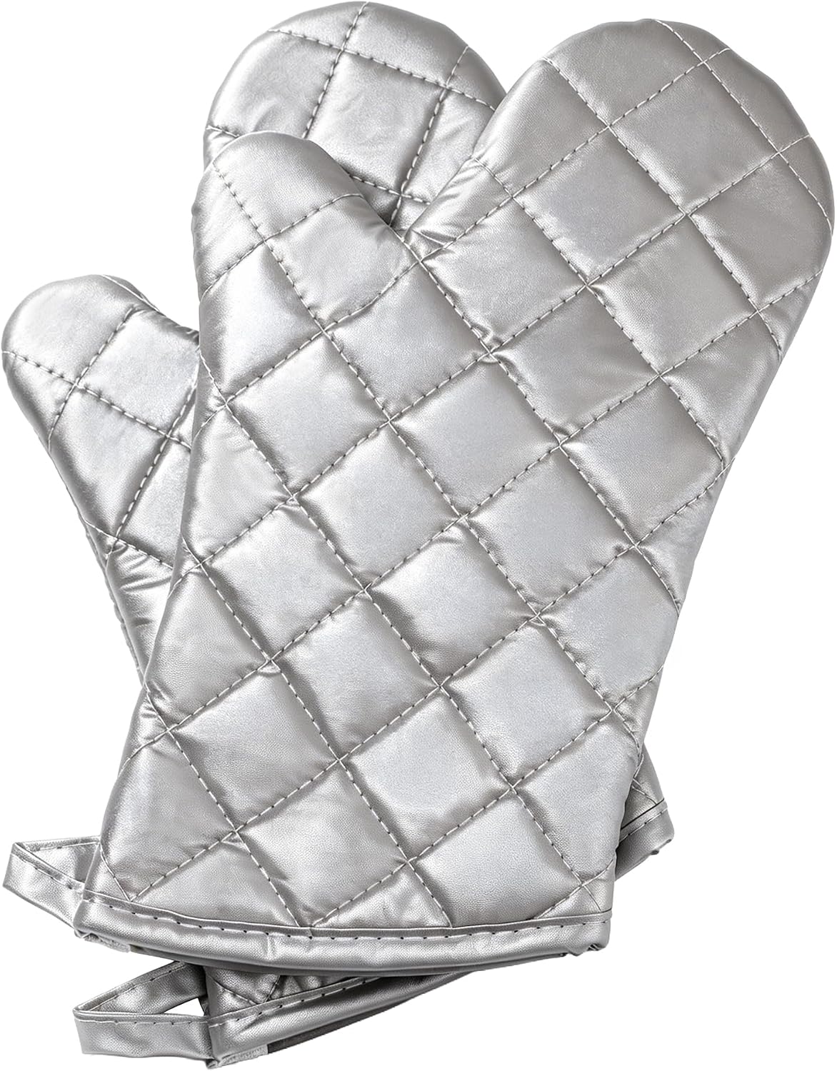 ARCLIBER Grey 13" Quilted Oven Mitts 1 Pair Flame Heat Resistant