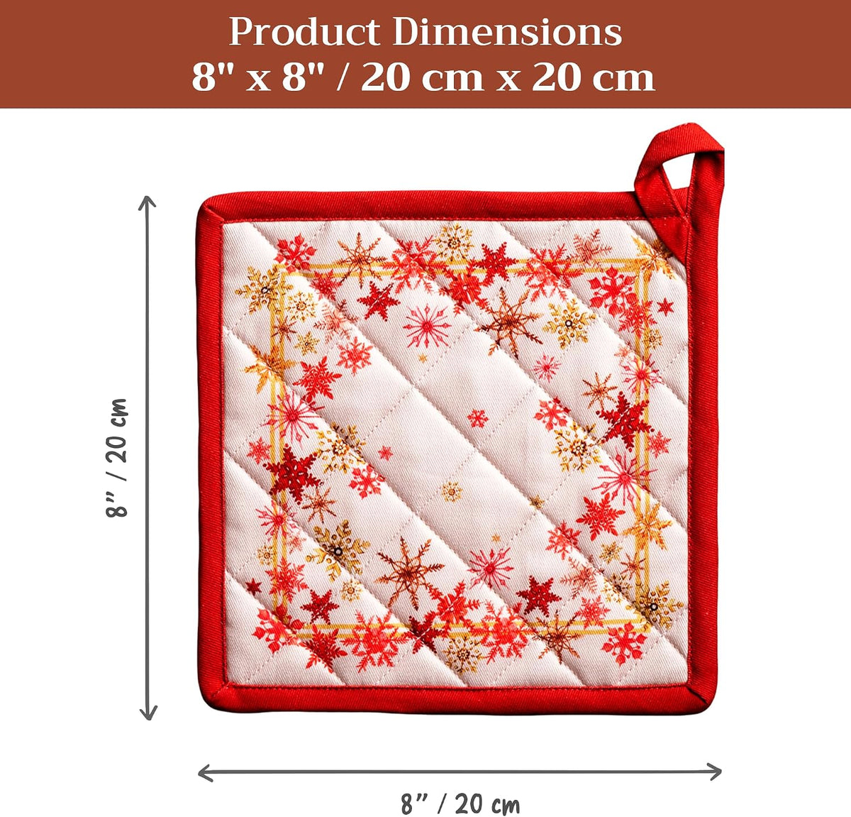 Maison d' Hermine Pot Holders 100% Cotton Potholders (8" x 8") - Colors B