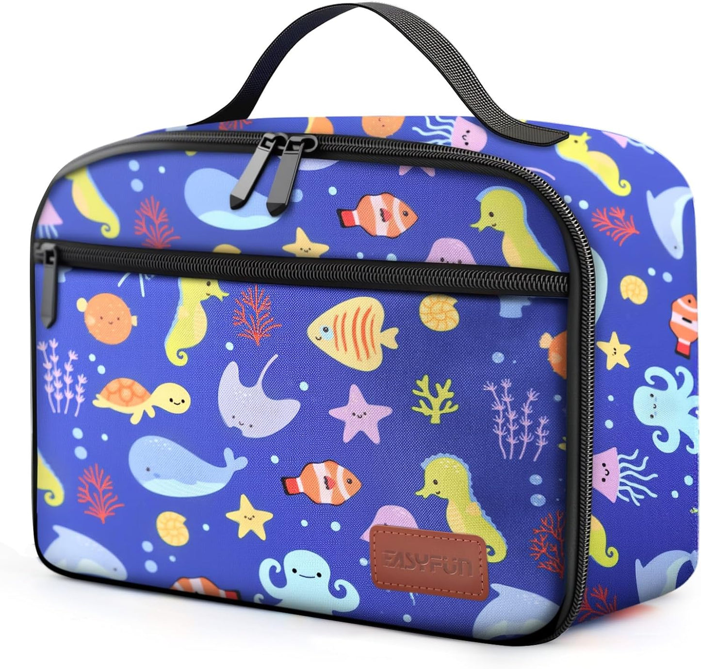 Lunch Box Kids, Lunch Bags for Women Men, Insulated Cooler Reusable Cute Lunch Containers for Boy & Girls, Adults Leak Proof Large Lunch Tote Bags for School, Work, Travel, Picnic Outdoor and Beach