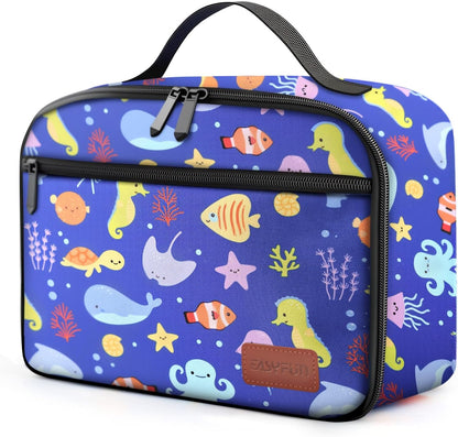 Lunch Box Kids, Lunch Bags for Women Men, Insulated Cooler Reusable Cute Lunch Containers for Boy & Girls, Adults Leak Proof Large Lunch Tote Bags for School, Work, Travel, Picnic Outdoor and Beach