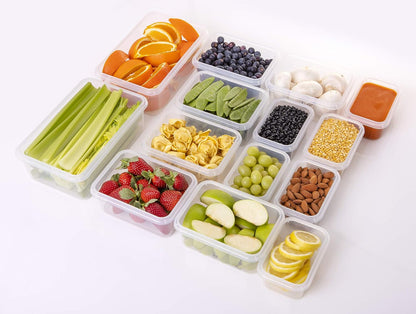fullstar 50-Piece Plastic Food Storage Containers with Lids (24 Containers & 24 Lids) - Leakproof, BPA-Free, Meal Prep Containers, Reusable Lunch Storage Set for Kitchen Organization (Pack of 50)