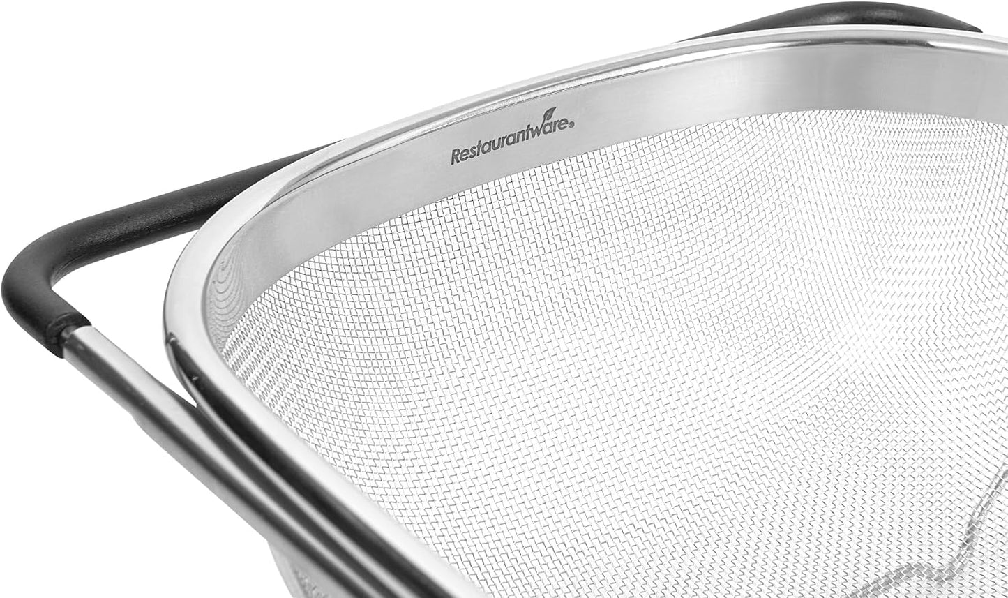 Restaurantware 6 qt Stainless Steel Over The Sink Colander
