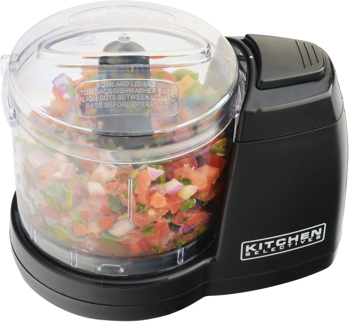 Kitchen Selectives Mini Chopper by Select Brands, 1-1/2 Cups, Black