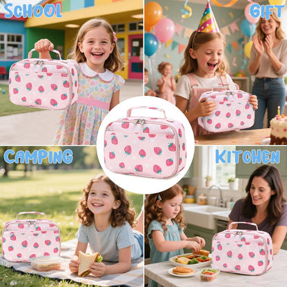 CAMTOP Kids Lunch Box Boys Girls Insulated Lunch Cooler Bag Reusable Lunch Tote Kit for School Travel (094 Tie Dye)