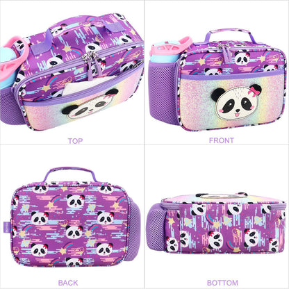 RHCPFOVR Kids Lunch Bag - Insulated Lunch Box for Boys Girls,Washable Lunch Bag and Reusable Toddler Leak-proof Lunchbox for School and Daycare - Colors A
