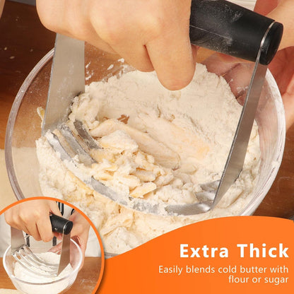 HULISEN 5-Pc Biscuit Cutters, Flour Sifter, Pastry Scraper, Dough Blender