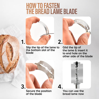 RICCLE Bread Lame, Sourdough Scoring Tool, Bread Scoring Tool, 10-Blade Set