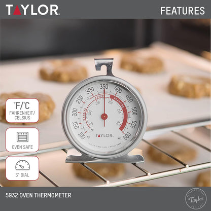 Taylor Analog Oven Thermometer - 3 Inch