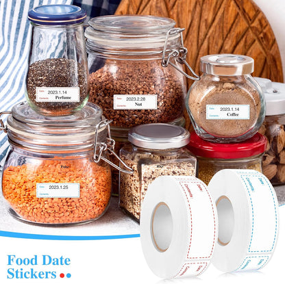 1000Pcs Removable Freezer Labels,1 x 3 Inch Food Labels for Food Containers Food Date Stickers Refrigerator Food Storage Labels Easy Clean No Residue