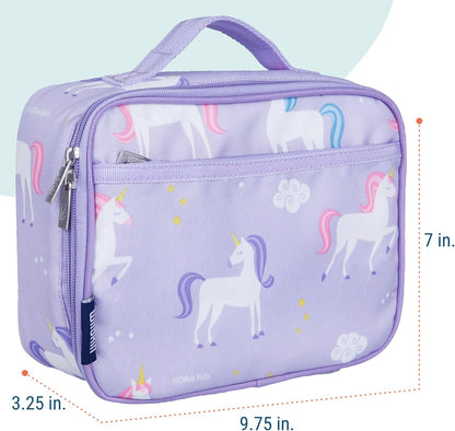 Wildkin Kids Insulated Lunch Box, Keeps Food Hot or Cold, BPA-Free with Mesh Pockets & Easy-Clean Lining – Ideal for School, Travel & Daycare – Holographic