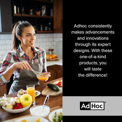 AdHoc Select Geared Salt or Pepper Grinder, Stainless Steel, 7.5"