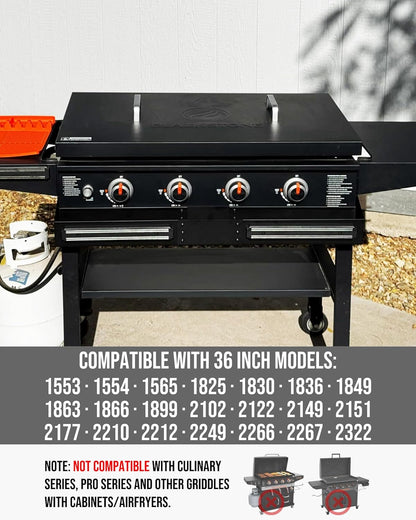 Front Griddle Caddy for Blackstone 28/28XL Inch With Two Magnetic Tool Holders, Large Capacity for Blackstone Griddle Accessories 28 Inches Bottle Storage, Easy Front Access, Black Stone Caddy