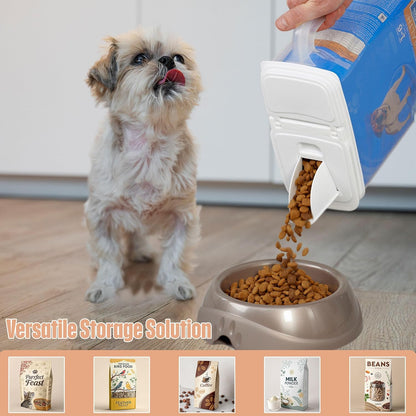 Buddeez Pet Food Storage Dispensers Plastic 4 Gallon - Airtight Flip Top for Freshness - Dry Dog Food, Cat Food or Bird Seed Plastic Containers (Set of 2)