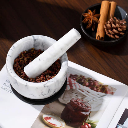 Pill Crusher, Mini Marble and Pestle Set, Pill Crusher Grinder Fine Powder, Arthritic Hands Pill Grinder