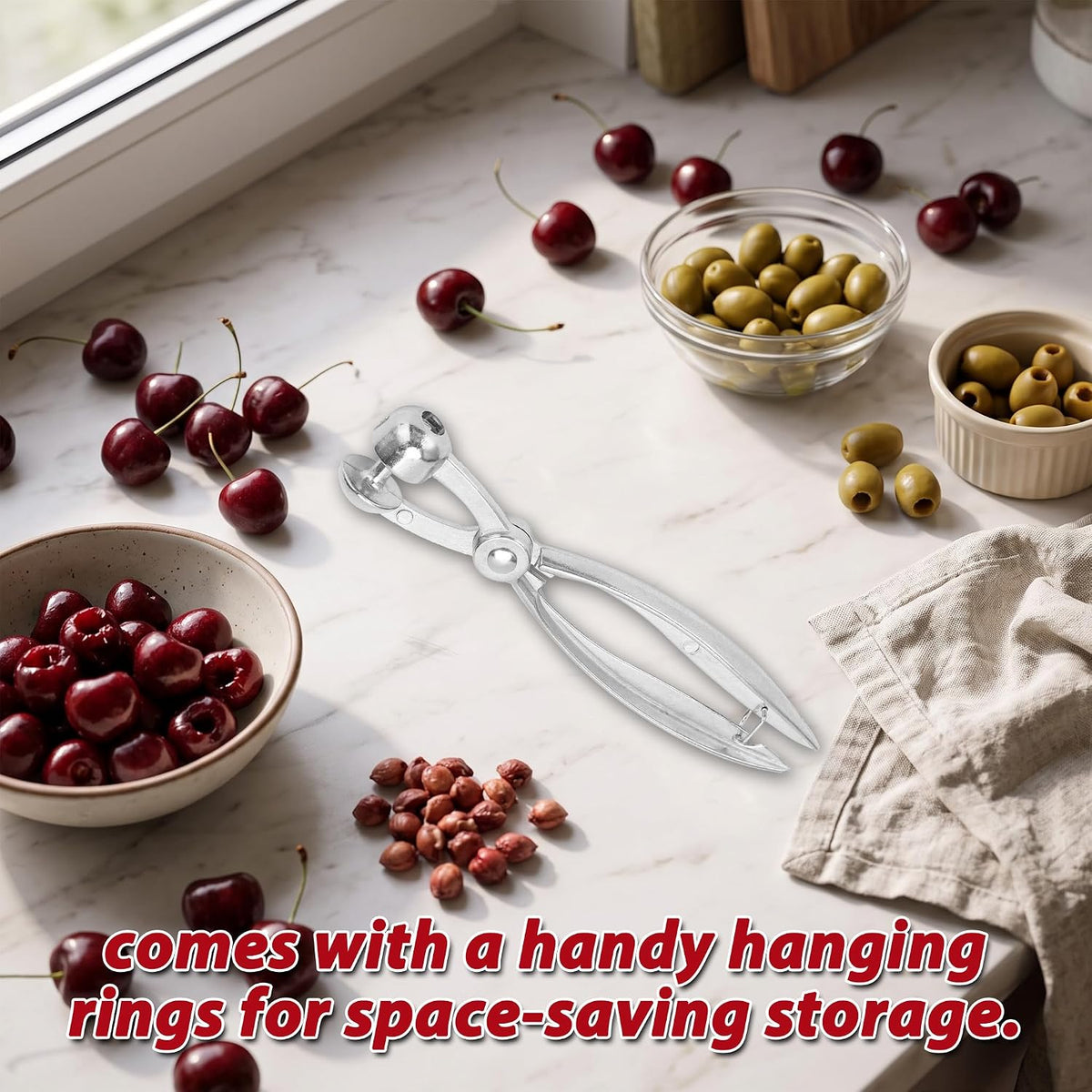 Milltrip Aluminum Alloy Cherry Pitter Tool, Hand Cherry Stone Remover