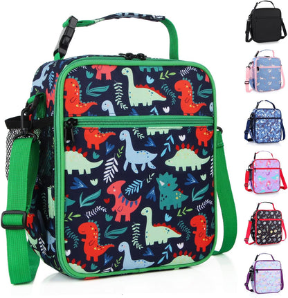 Kids Insulated Lunch Box Bag, Thermal Picnic Cool Bags with Adjustable Strap for Adults Children Women Men Boys Girls School Work (CAM-Blue)