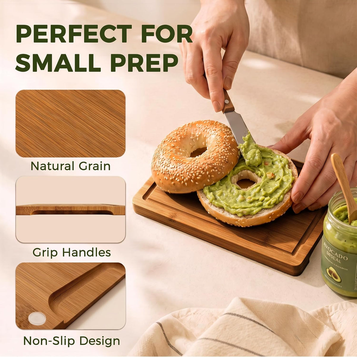 Kikcoin 17"×11" Bamboo Cutting Boards for Kitchen, Knife-Friendly Food Grade Wooden Cutting Boards for Kitchen, Charcuterie, Extra Large Chopping Boards with Deep Juice Groove, Reversible, Natural