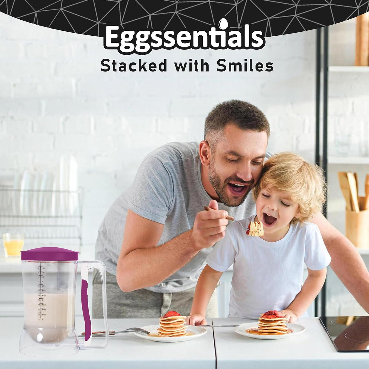 Eggssentials Pancake Batter Dispenser with Squeeze Handle Pancake Dispenser