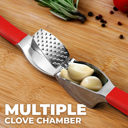 Zulay Kitchen Metal Comfort Grip Garlic Press