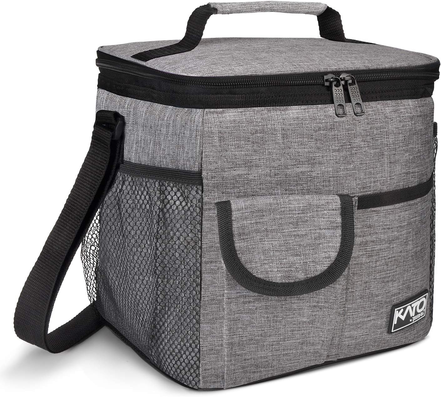 Tirrinia Insulated Lunch Bag for Women Men, Leakproof Lunch Box Containers for Adult, Work, School, Soft Lunchbox for Kids,Boys, Adult Cooler Bag for Picnic Hiking Beach,Charcoal