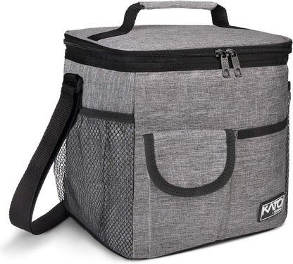 Tirrinia Insulated Lunch Bag for Women Men, Leakproof Lunch Box Containers for Adult, Work, School, Soft Lunchbox for Kids,Boys, Adult Cooler Bag for Picnic Hiking Beach,Charcoal