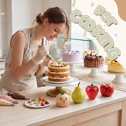 Amylove 4 Pcs Cute Mechanical Kitchen Timer Forest Animals 60 Minutes
