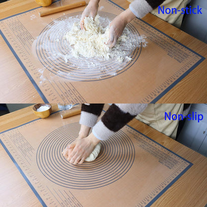 Silicone Pastry Mat 36x24 Inch Nonstick Baking Mat -Perfect for Dough, Pastry, Dough Rolling, Kneading Board, Pie Crust, Fondant, Pasta/Pizza, Kitchen Counter Mat