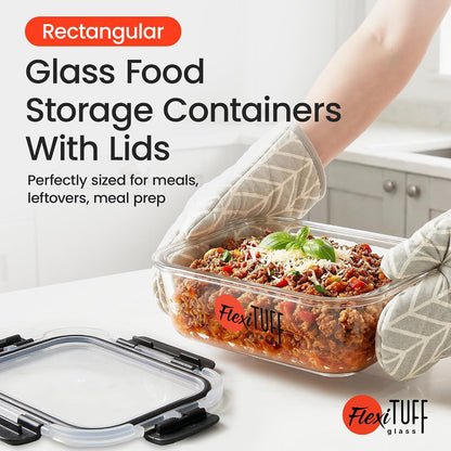 20pcs Set Food Storage Containers (10 Airtight & 10 Lids) |Lunch Containers | Meal Prep Containers | BPA Free, Leakproof Lids, Dishwasher, Microwave and Freezer Safe for Kitchen
