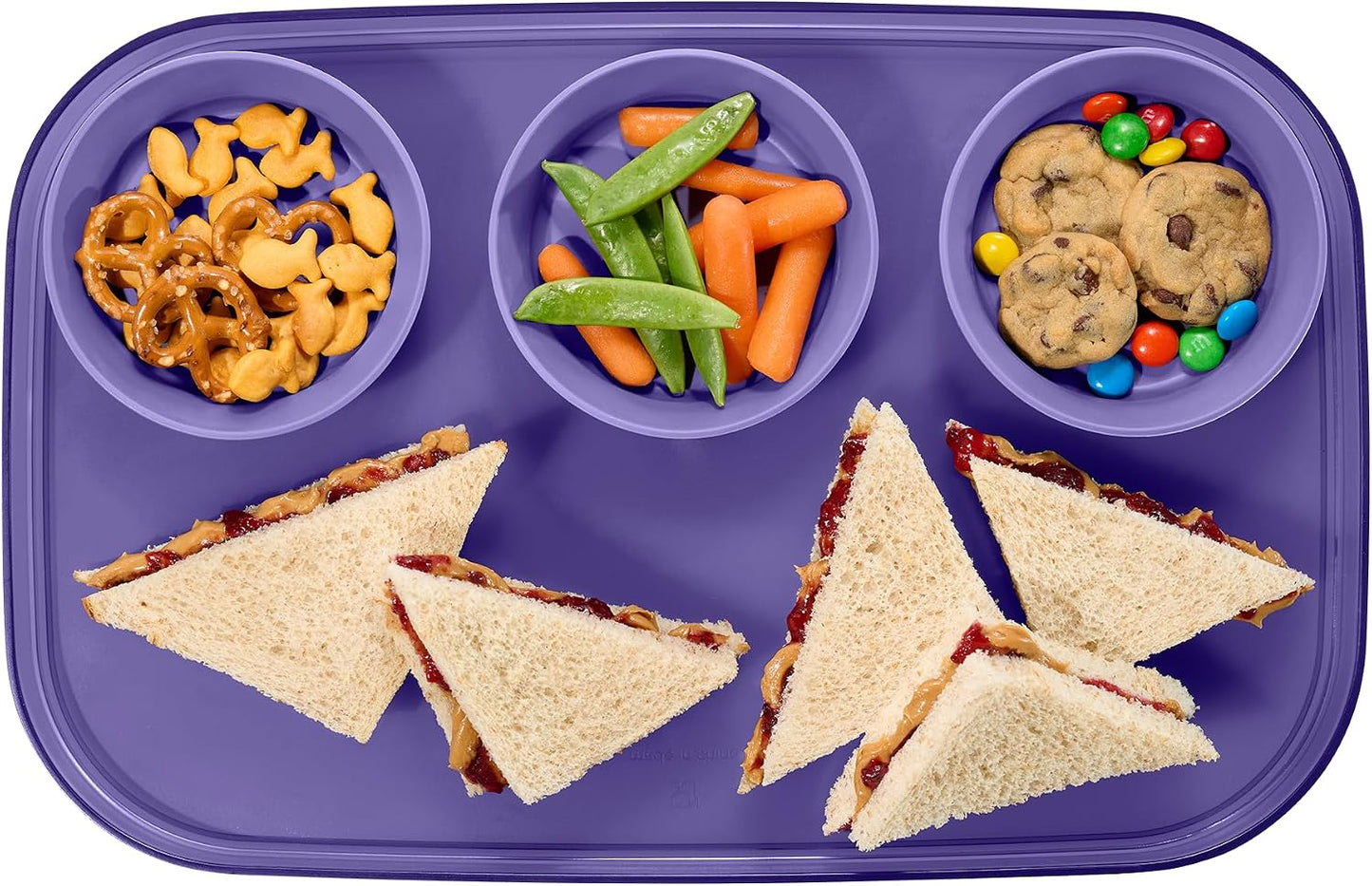madesmart dipware 3 Bowl Serving Tray, Stackable & Removable Dip Bowls for Charcuterie, Guacomole, Snacks, Veggies, Premium Dishwasher & Microwave Safe, Multipurpose Plate & Bowl, Olive